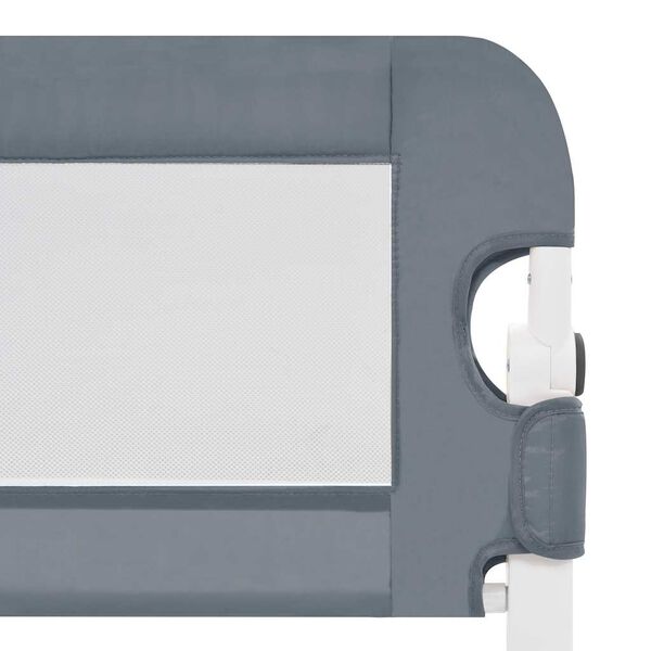Barrière De Lit Bébé FIVMEN - 150cm, Réglable Hauteur, Pliable 180°, Gris, Pour Lit Enfant/Adulte