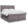 vidaXL Sommier à lattes de lit avec matelas Gris 180x200 cm Similicuir
