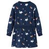 Robe pour enfants à manches longues bleu marine 116