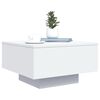 vidaXL Table basse avec lumières LED blanc 55x55x31 cm