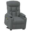 vidaXL Fauteuil de massage inclinable Gris fonc&eacute; Tissu