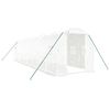 vidaXL Serre avec cadre en acier blanc 16 m&sup2; 8x2x2 m