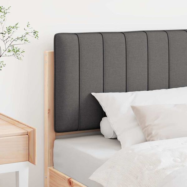 vidaXL T&ecirc;te de lit capitonn&eacute;e Brun et gris fonc&eacute; 80 cm Pin massif