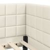vidaXL Cadre de lit d'angle avec matelas 2 pcs Cr&egrave;me Velours