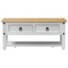 vidaXL Table basse avec tiroir Blanc 100 x 48 x 45 cm Pin massif
