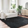 vidaXL Tapis en fausse Tafalla Noir 240 x 240 cm Polyester