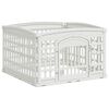 vidaXL Parc pour chien &agrave; 4 panneaux 88 x 88 x 56 cm Plastique Blanc