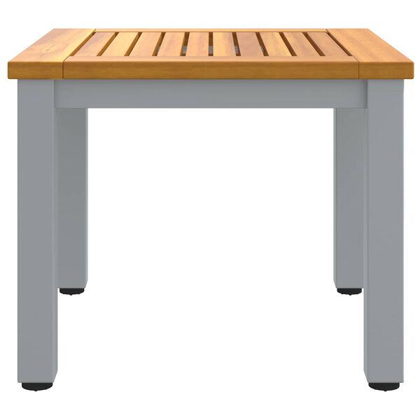 vidaXL Table de jardin Naturel et gris 45 x 45 x 38 cm