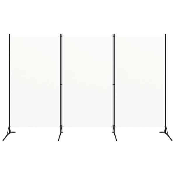 vidaXL Cloison de s&eacute;paration 3 panneaux Blanc 260x180 cm Tissu