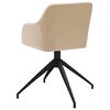 vidaXL Chaises pivotantes &agrave; manger lot de 4 Cr&egrave;me Tissu