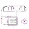 vidaXL Tente de camping tunnel 2 personnes tissu occultant imperméable