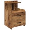 vidaXL Table de chevet avec 2 tiroirs en bois ancien 40 x 36,5 x 62 cm