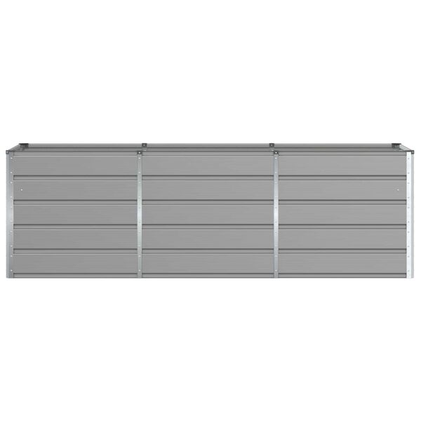vidaXL Jardini&egrave;re Gris clair 240 x 80 x 75 cm Acier