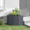 vidaXL Jardini&egrave;re d'Angle Anthracite 60 x 60 x 50 cm Acier