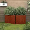 vidaXL Jardini&egrave;res 2 pcs 32x30x29 cm acier corten