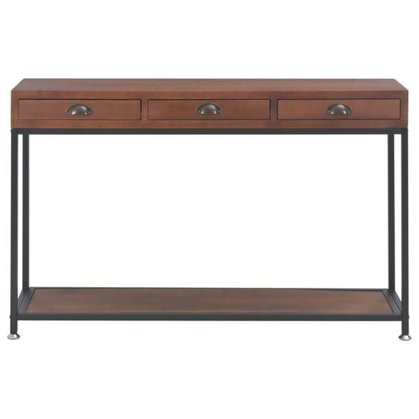 vidaXL Table console avec 3 tiroirs 120x30x76 cm Bois de sapin massif
