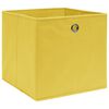 vidaXL Boîtes de rangement 10 pcs Jaune 32x32x32 cm Tissu