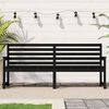 vidaXL Banc de jardin noir 203,5x48x91,5 cm bois massif de pin