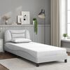 vidaXL Cadre de lit sans matelas Hvar blanc 90x190 cm similicuir