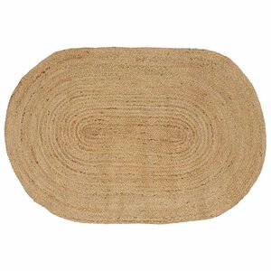 vidaXL Tapis de surface ovale Naturel 152 x 245 cm Jute