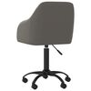 vidaXL Chaise pivotante de bureau Gris fonc&eacute; Velours