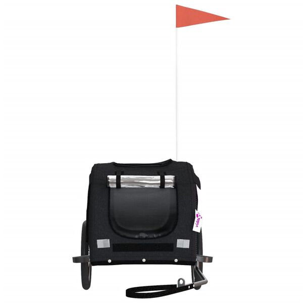 vidaXL Remorque de vélo pour animaux de compagnie noir