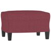 vidaXL Fauteuil avec repose-pied Rouge bordeaux 60 cm Tissu