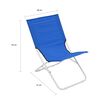 vidaXL Chaises de plage pliables lot de 2 Bleu