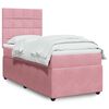 vidaXL Sommier &agrave; lattes de lit avec matelas Rose 100x200 cm Velours
