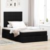 vidaXL Cadre de lit ottoman avec matelas noir 120x190 cm tissu