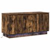 vidaXL Meuble TV 100 x 38 x 49 cm Ch&ecirc;ne fum&eacute; Bois d'ing&eacute;nierie