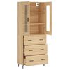vidaXL Buffet haut Ch&ecirc;ne sonoma 69,5x34x180 cm Bois d'ing&eacute;nierie