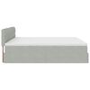 VidaXL Cadre de lit ottoman avec matelas gris clair 200x200 cm velours