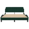 vidaXL Cadre de lit Dover vert fonc&eacute; 140x190 cm velours