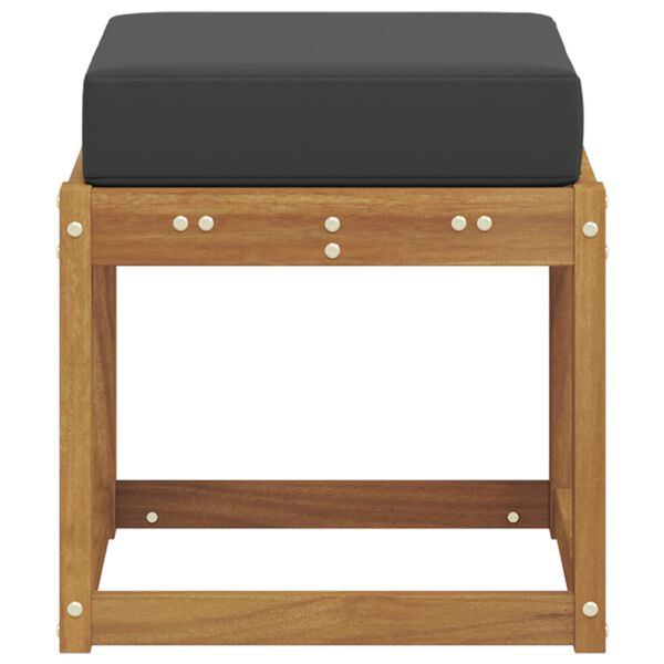 vidaXL Banc de Tabouret Naturel et Anthracite 43 x 43 x 37 cm