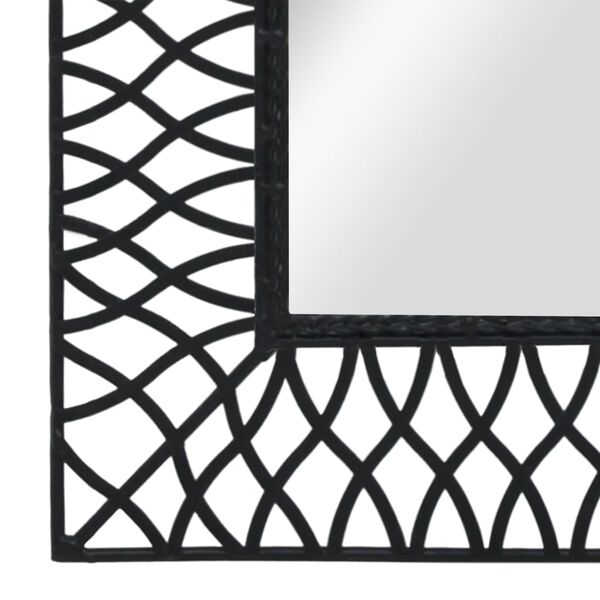vidaXL Miroir mural de jardin Vo&ucirc;t&eacute;e 50 x 80 cm Noir