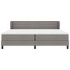 vidaXL Lit &agrave; ressorts avec matelas Taupe 200 x 200 cm tissu