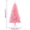 vidaXL Sapin de No&euml;l artificiel avec support rose 120 cm PVC
