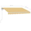 vidaXL Auvent automatique sur pied 350x250 cm Jaune/Blanc