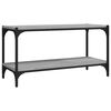vidaXL Meuble TV Sonoma gris 80x33x41 cm Bois d'ing&eacute;nierie et acier