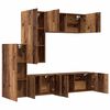 vidaXL Unit&eacute; murale de TV 5 pcs Bois Ancien Bois d'ing&eacute;nierie