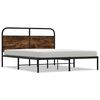 vidaXL Cadre de lit sans matelas 120x190 cm ch&ecirc;ne fum&eacute; bois ing&eacute;nierie
