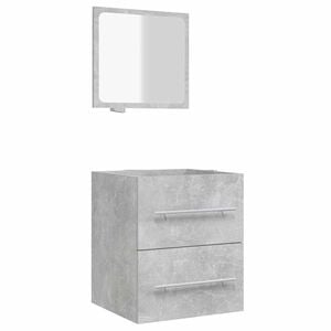 vidaXL Armoire de salle de bain avec miroir Gris b&eacute;ton 41x38,5x48 cm