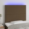 vidaXL T&ecirc;te de lit &agrave; LED Marron fonc&eacute; 100x5x118/128 cm Tissu