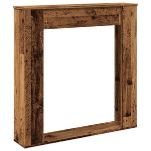VidaXL Cadre de chemin&eacute;e vieux bois 100x20x100 cm bois d'ing&eacute;nierie