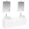 vidaXL Ensemble de mobilier de salle de bain 5 pcs Blanc