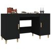 vidaXL Bureau Noir 140x50x75 cm Bois d'ing&eacute;nierie