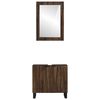 vidaXL Ensemble de mobilier de salle de bain 2 pcs Brun Noy&eacute;