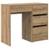vidaXL Bureau Ch&ecirc;ne artisanal Bois d'ing&eacute;nierie 90 x 37,5 x 75 cm