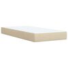 vidaXL Sommier à lattes de lit avec matelas Crème 80x200 cm Tissu